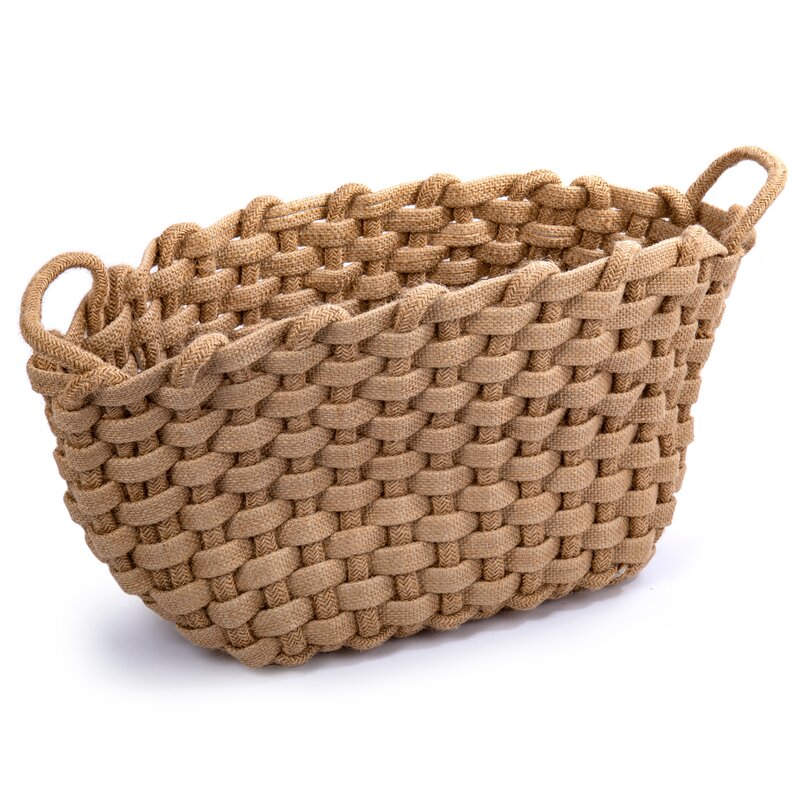 Breakwater Bay Chunky Braided Jute Basket Wayfair